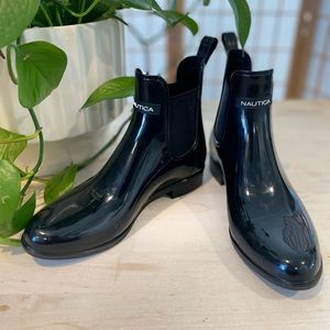 Black Nautica Rain Boots